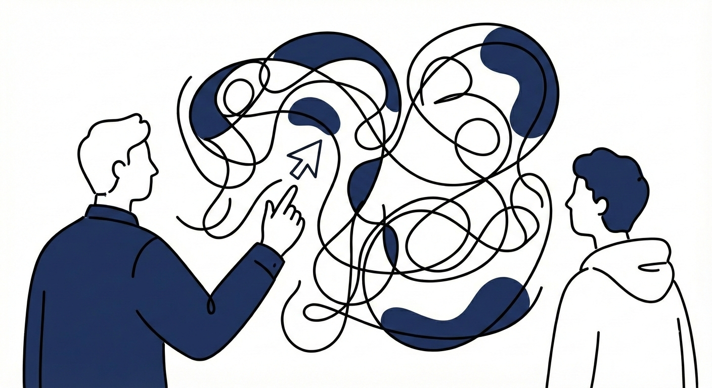 Mentor helping a student adjust their learning path